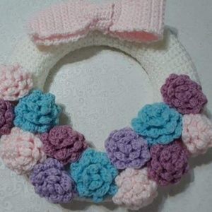 Handmade crochet wreath